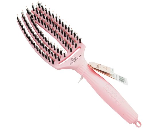 Щетка для волос розовая Olivia Garden Finger Brush Combo Medium PASTEL Pink
