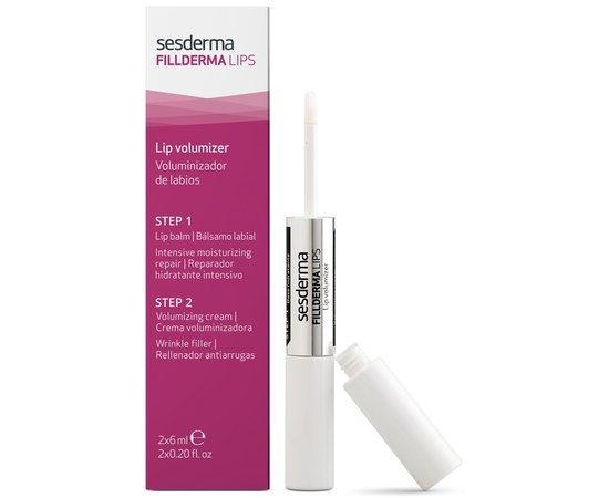 Бальзам для увеличения объема губ Sesderma Fillderma Lips Lip Volumizer, 2x6 ml, изображение 3