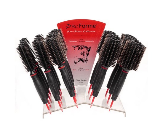 Брашинг для волос пластиковый с натуральной щетиной Olivia Garden Pro Forme Brush, изображение 6