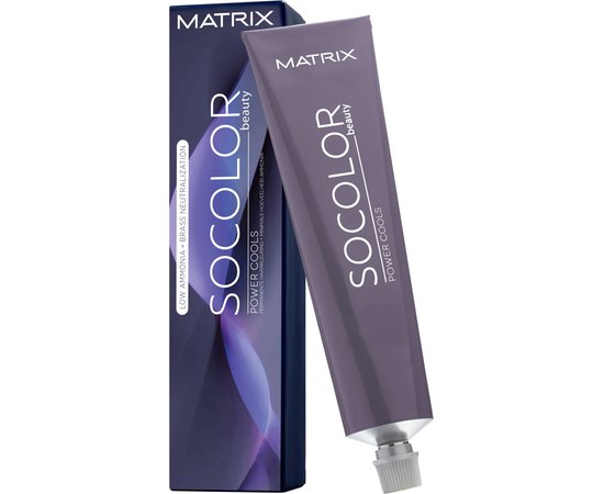 Фарба для волосся з низьким вмістом аміаку Matrix Socolor Beauty Power Cools, 90 ml, фото 