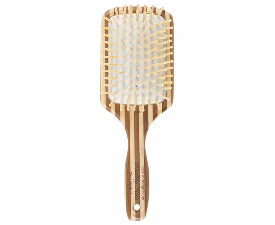 Щетка для волос массажная бамбуковая большая Olivia Garden Healthy Hair Large Paddle, изображение 2