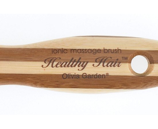 Щетка для волос массажная бамбуковая большая Olivia Garden Healthy Hair Large Paddle, изображение 3