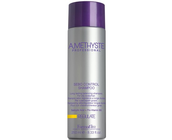 Шампунь для жирной кожи головы Farmavita Amethyste Regulate Sebo Shampoo.