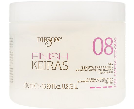 Гель екстра сильної фіксації Dikson Finish Keiras Gel Extra Strong 08, 500 ml, фото 