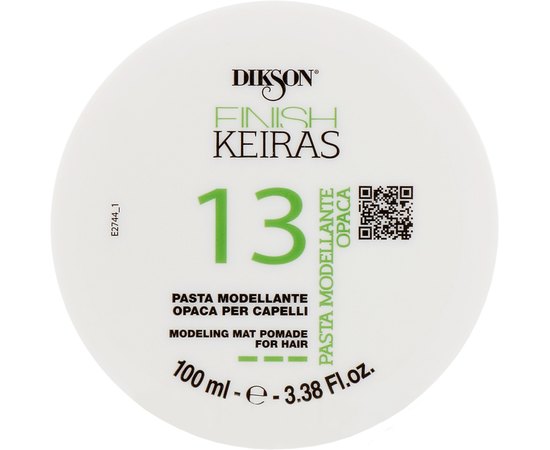 Паста матовая можелирующая Dikson Finish Keiras Pasta Modellante Opaca 13, 100 ml