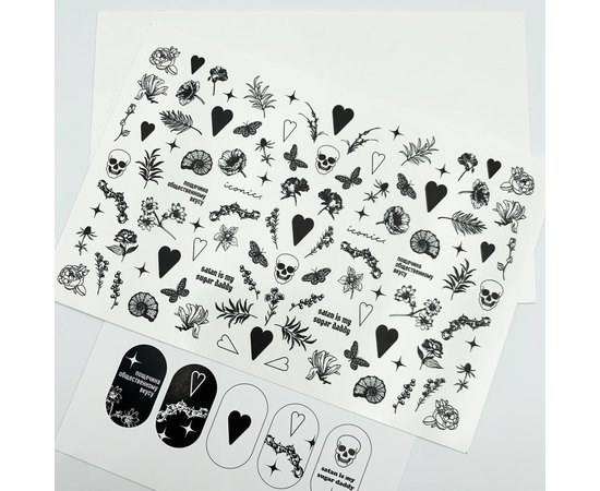 Слайдери by provocative nails Black & White [two pieces], фото 