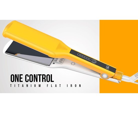 Утюжок для волос широкий с электронным управлением Global Keratin One Control Titanium Flat Plug.