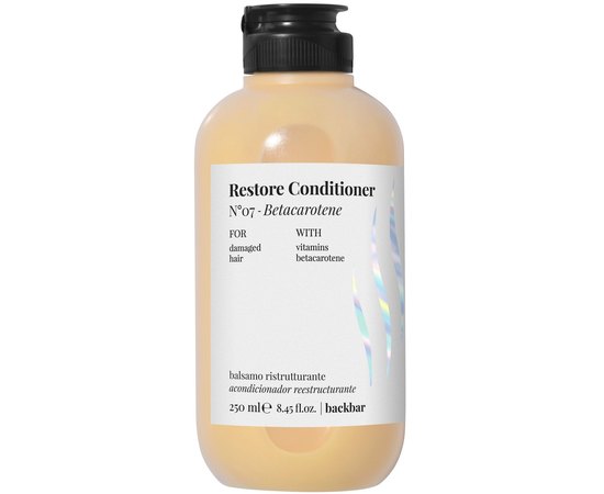 Кондиционер для поврежденных волос FarmaVita Back Bar Restore Conditioner Betacarotene №07.