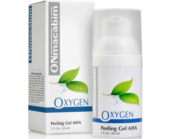 Очищающий гель-пилинг с AHA-кислотами OnMacabim Oxygen Peeling Gel AHA, изображение 2