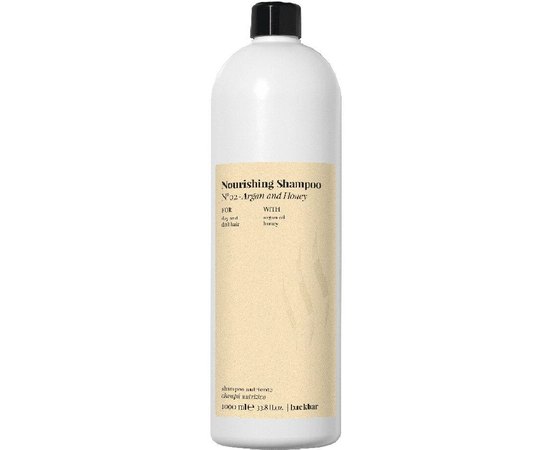 Шампунь для сухих и поврежденных волос Арган и мед FarmaVita Back Bar Nourishing Shampoo Argan and Honey.