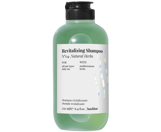 Травяной шампунь для глубокого очищения Розмарин и шавлия Farmavita Back Bar Revitalizing Shampoo Natural Herbs №04.