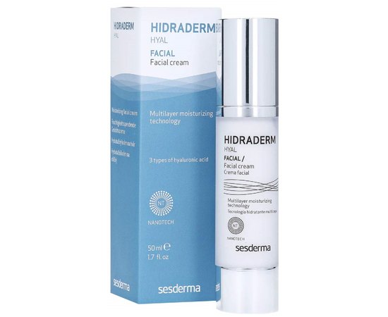 Sesderma Hidraderm Hyal Cream Зволожуючий крем для обличчя, 50 мл, фото 