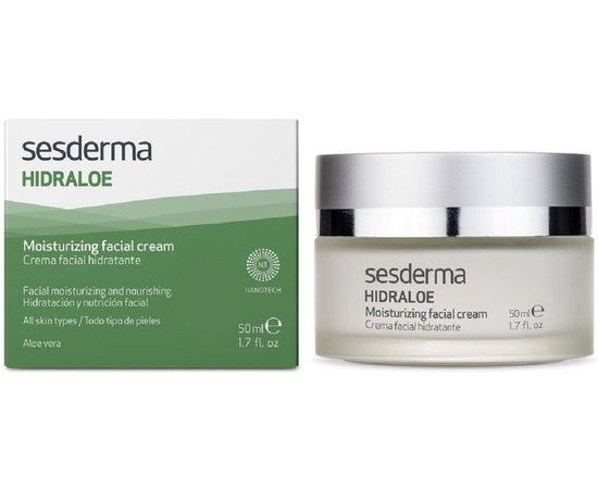 Увлажняющий крем Sesderma Hidraloe Moisturizing Face Cream, 50 ml, изображение 2