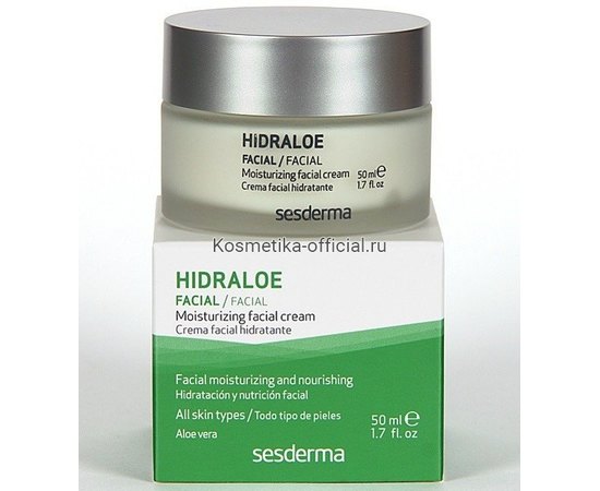 Увлажняющий крем Sesderma Hidraloe Moisturizing Face Cream, 50 ml, изображение 4