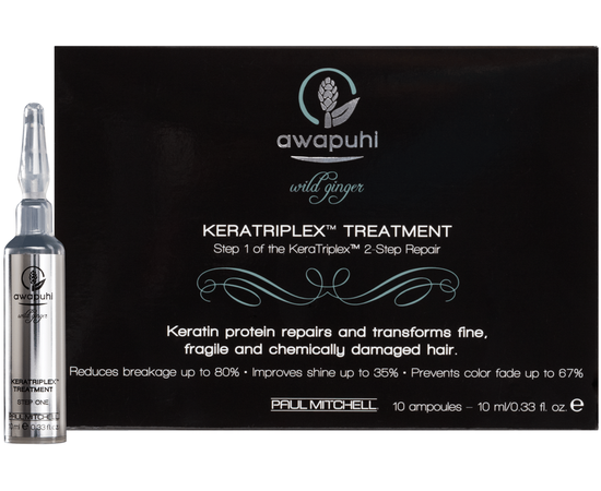 Ампулы Кератриплекс Paul Mitchell Awapuhi Wild Ginger KeraTriplex Treatment, 10x10 ml, изображение 4