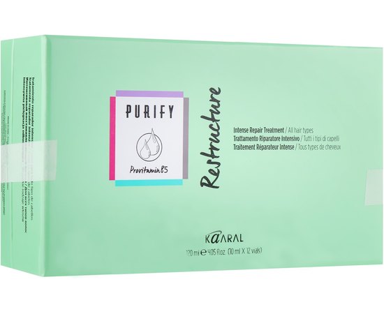 Інтенсивно-відновлюючий комплекс з провітаміном В5 Kaaral Purify Restructure, 12х10 ml, фото _ab__is.image_number.default