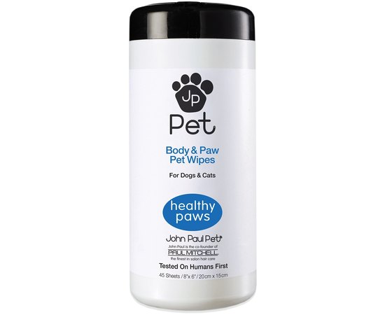 Салфетки для лап и всего тела   Paul Mitchell Full Body & Paw Wipes, 45 шт, изображение 2 Салфетки для лап и всего тела   Paul Mitchell Full Body & Paw Wipes, 45 шт, изображение 2