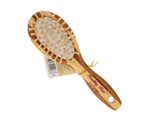Щетка для волос массажная бамбуковая маленькая Olivia Garden Healthy Hair Oval Small