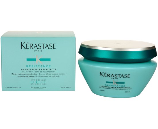 Восстанавливающая маска для сильно поврежденных волос Kerastase Force Architecte Masque, 200 ml, изображение 2 Восстанавливающая маска для сильно поврежденных волос Kerastase Force Architecte Masque, 200 ml, изображение 2