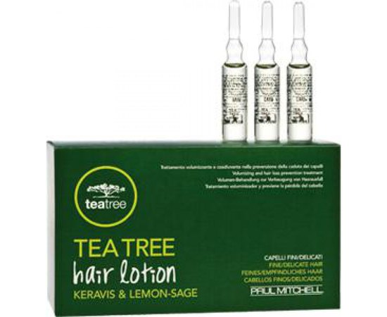 Відновлюючий лосьйон від випадання волосся з екстрактом чайного дерева і лимона Paul Mitchell Tea Tree Hair Lotion Keravis and Lemon Sage, 12х6 ml, фото _ab__is.image_number.default