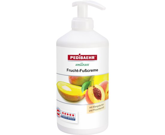 Фруктовый крем для ног с маслом манго и персиковым маслом