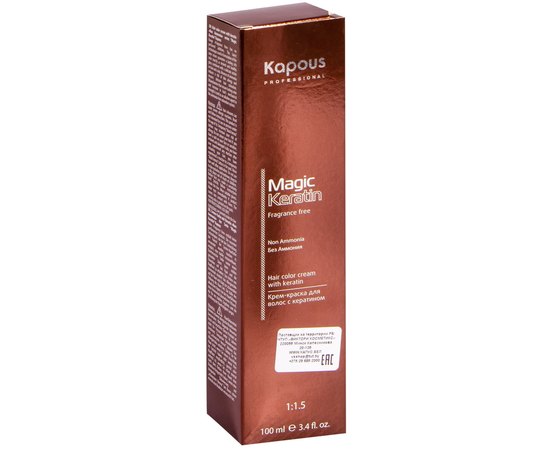 Крем-краска для волос без аммиака Kapous Professional Fragrance Free Non Ammonia Magic Keratin, 100 ml, изображение 3