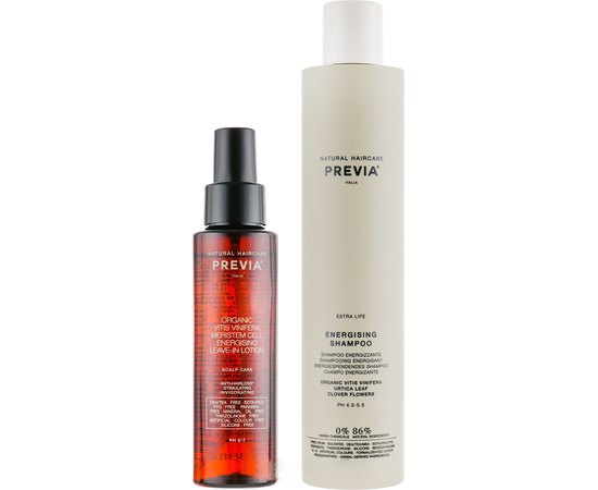 Набор Энерджайзинг против выпадения Previa Vitis Vinifera Detox Energising.