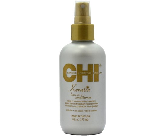 Несмываемый спрей-кондиционер для волос CHI Keratin Leave-in Conditioner, 177 ml