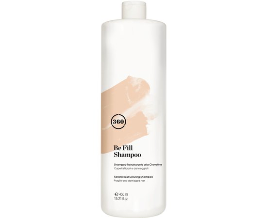 Питательный шампунь для окрашенных волос с кератином Kaaral 360 Be Fill Shampoo, 1000 ml