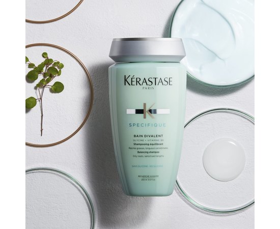 Шампунь для волос жирных у корней и сухих на концах Kerastase Specifique Bain Divalent Shampoo, изображение 2