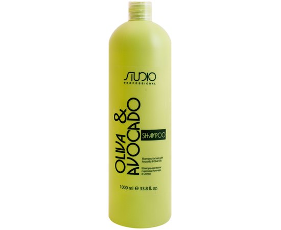 Kapous Professional Studio Shampoo Шампунь зволожуючий для волосся з маслом Авокадо і Оливи, 1000 мл, фото 