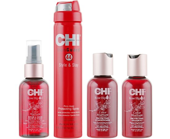 Дорожный набор для волос CHI Rose Hip Oil Travel Kit