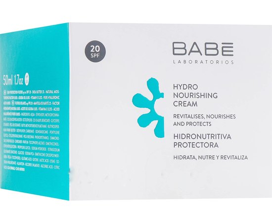 Babe Laboratorios Hydronourishing Cream SPF20 Зволожуючий живильний крем, 50 мл, фото _ab__is.image_number.default