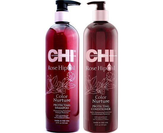 Набір для фарбованого волосся CHI Rose Hip Oil, 2х739 ml, фото 