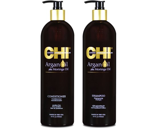 CHI Argan Oil Набір для волосся, 739 + 739 мл, фото 