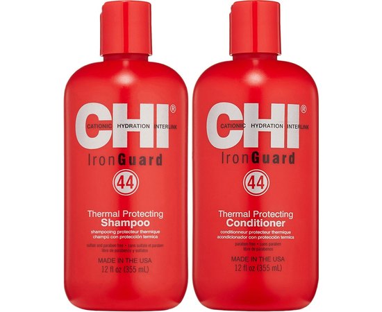 CHI 44 Iron Guard Kit Набір для волосся "Термозахист", 355 + 355 мл, фото 