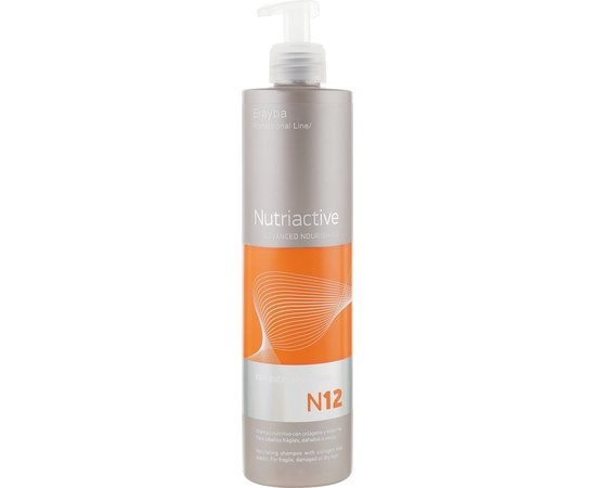Питательный шампунь с коллагеном и эластином Erayba NC12 Collastin Shampoo, изображение 2