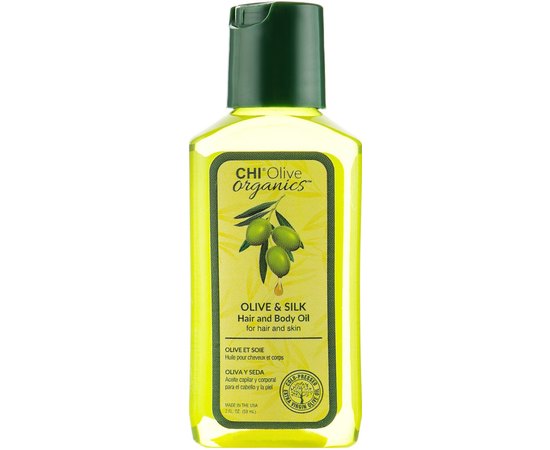 Шелковое масло для волос и тела CHI Olive Organics Olive & Silk Hair and Body Oil, изображение 2
