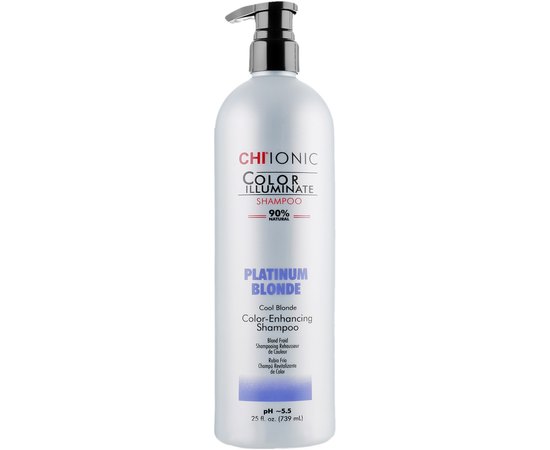 Тонирующий шампунь для волос CHI Ionic Color Illuminate Platinum Blonde Shampoo, 739 мл