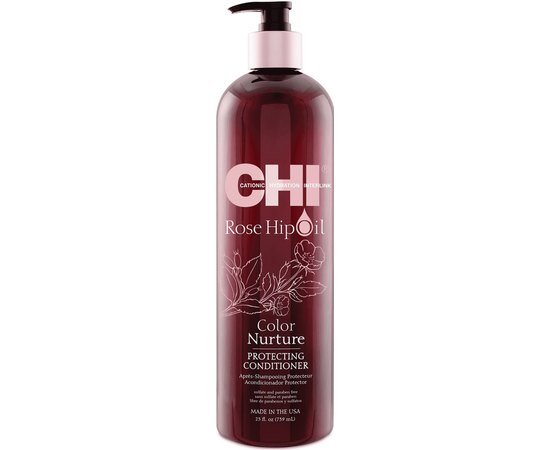Защитный кондиционер для окрашенных волос CHI Rose Hip Oil Color Nurture Protecting Conditioner, изображение 3