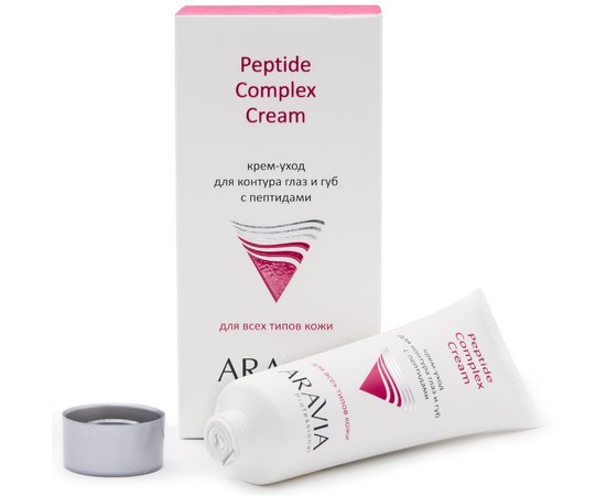 Aravia Professional Peptide Complex Cream Крем-догляд для контуру очей і губ з пептидами, 50 мл, фото 