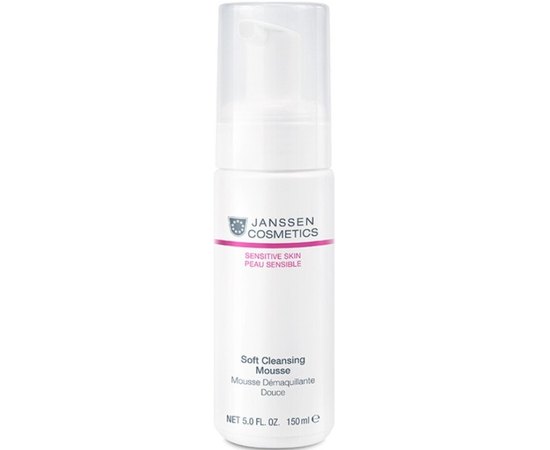 Нежный мусс для умывания Janssen Cosmeceutical Sensitive Skin Soft Cleansing Mousse, 150 ml, изображение 2