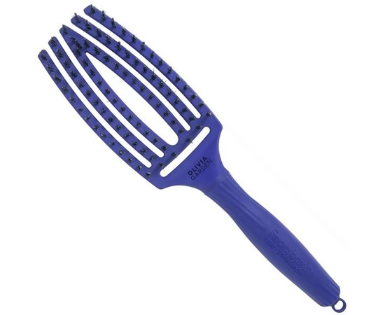 Щетка изогнутая продувная с комбинированной щетиной Olivia Garden Fingerbrush Bloom Tropical Blue OGBFBC-BLU