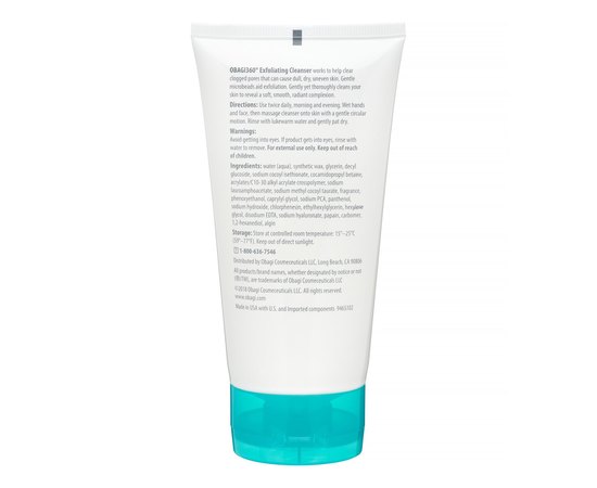 Средство очищающее отшелушивающее Obagi 360 Exfoliating Cleanser, 150 ml, изображение 2