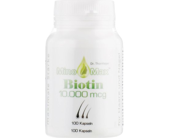 Биотин витамины для роста волос капсулы MinoMax Biotin, 100 caps