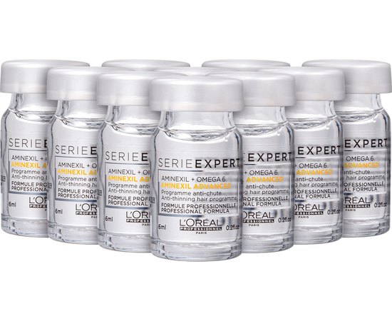 Средство против выпадения волос с Аминексилом L'Oreal Professionnel Aminexil Advanced, 10x6 ml, изображение 5