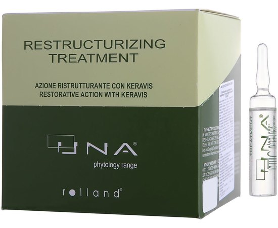 Комплекс для восстановления ослабленных и поврежденных волос Rolland UNA Restructurizing Treatment, 12x10 ml