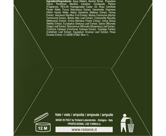 Комплекс от сухой и жирной перхоти Rolland UNA Dandruff treatment, 12x10 ml, изображение 3