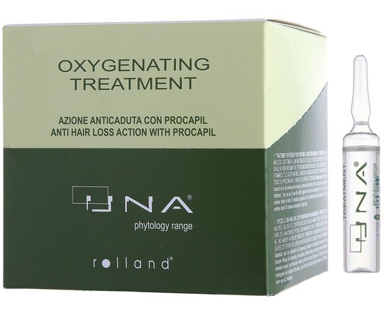 Rolland UNA Oxygenating Treatment - Комплекс проти випадіння волосся, 12 * 10 мл, фото 