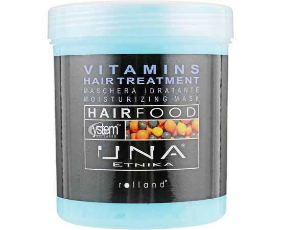 Rolland УНА ХЕА ФУД Витамины. Маска для увлажнения волос, 1000 мл.